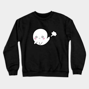 Ghost fart cute funny embarrassed Crewneck Sweatshirt